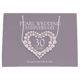 30e Parel bruiloft jubileum foto cadeau tas Groot Cadeauzakje