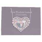 30e Parel bruiloft jubileum foto cadeau tas Groot Cadeauzakje (Achterkant)