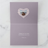 30e Parel bruiloft jubileum nu en dan foto Kaart (Binnen)