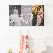 30e Parel bruiloft jubileum nu en dan foto Spandoek (Insitu)