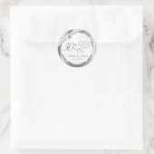 30e Parel Jubileum Huwelijksjubileum Ronde Sticker (Tas)