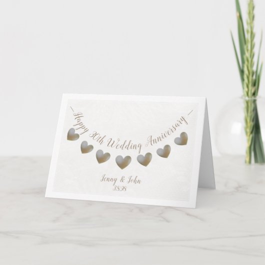 30e parel trouwjubileum hart slinger kaart (Voorkant)