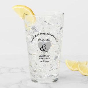30e Parelbruiloft Jubileum Gift Personalized Glas