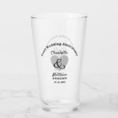 30e Parelbruiloft Jubileum Gift Personalized Glas (Voorkant)