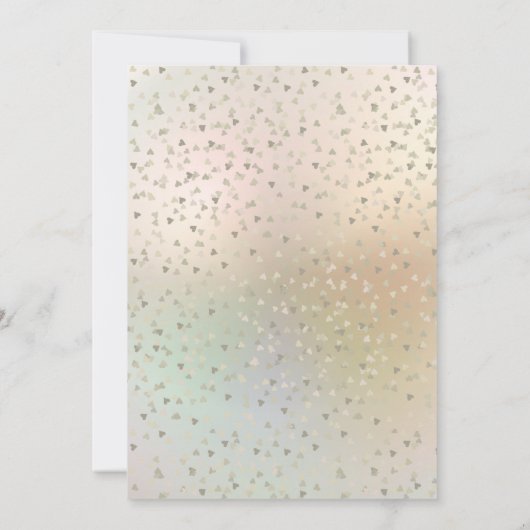 30e Parelbruiloft Jubileum Harten Confetti Kaart (Achterkant)