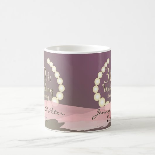 30e Parelbruiloft Jubileum Koffiemok (Center)