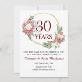 30e Parelbruiloft Jubileum Save The Date (Voorkant)
