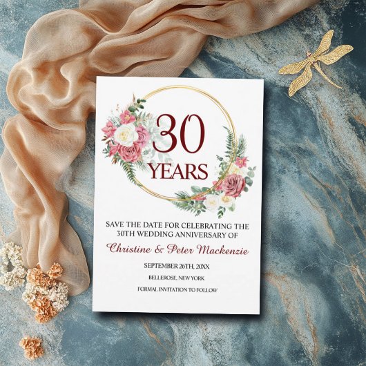30e Parelbruiloft Jubileum Save The Date