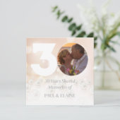 30e Parelhuwelijk Foto Persoonlijk Kaart (Staand voorkant)