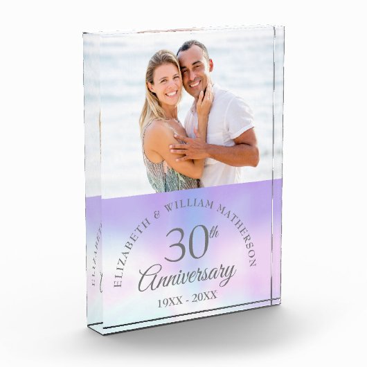 30e Parelhuwelijk Jubileum Elegant Fotoblokken (Links)