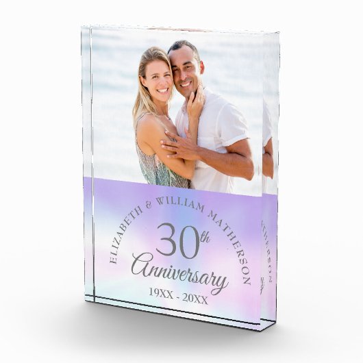 30e Parelhuwelijk Jubileum Elegant Fotoblokken (Rechts)