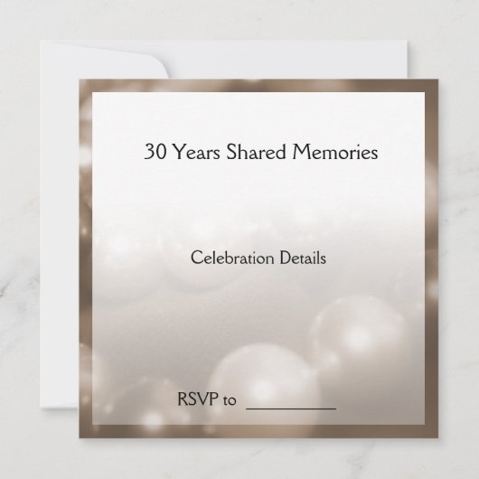 © 30e Parelhuwelijk Jubileumviering Kaart (Achterkant)