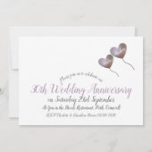 30e Parelhuwelijksjubileum hartballon Kaart (Achterkant)