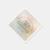 30e Parelhuwelijksjubileum Harten Confetti Servet (Hoek)