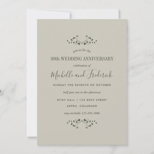 30e Parelhuwelijksjubileum Uitnodiging (Voorkant)