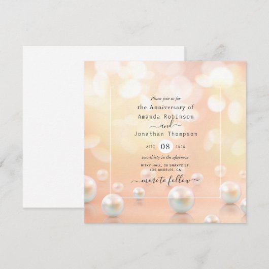 30e parelhuwelijksjubileum uitnodiging (Voorkant / Achterkant)