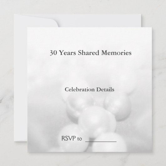 30e Parelhuwelijksjubileum Viering (B&W) Kaart (Achterkant)