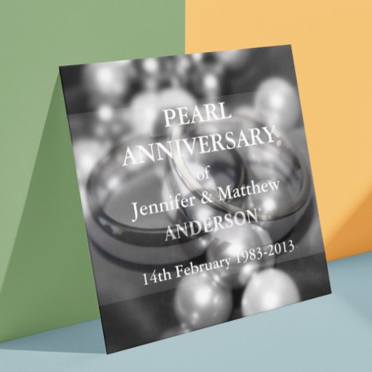 30e Parelhuwelijksjubileum Viering (Z&W) Kaart