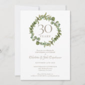 30e Parelhuwelijksjubileum Woodland Greenery Kaart (Voorkant)