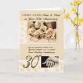30e pareljubileum moeder en vader kaart (Gele Bloem)
