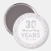 30e Parelpatroon Jubileum Paisley Pattern Magneet (Voorkant / Achterkant)