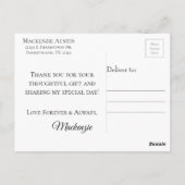 30e partij | Birthday Green Black Hartelijk dank Briefkaart (Achterkant)