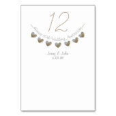 30e Pearl hart bruiloft verjaardag tafel nummer Kaart (Voorkant)