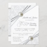 30e Pearl-Jubileum Kaart<br><div class="desc">🥇 EEN ORIGINEEL KOPYRIGHT ART ONTWERP VAN Donna Siegrist ALLEEN BESCHIKBAAR OP ZAZZLE! 30th Pearl Wedding Jubileum Invitation Design Ready for you to personalize. Aanbevolen in een wit demaspatroon en witte achtergrond met een witte pareljewel. Deze mooie uitnodiging van een Jubileum feest zal een hit zijn voor je partijgenote. Het...</div>