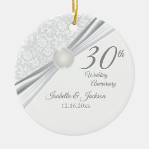 30e Pearl-Jubileum Keramisch Ornament