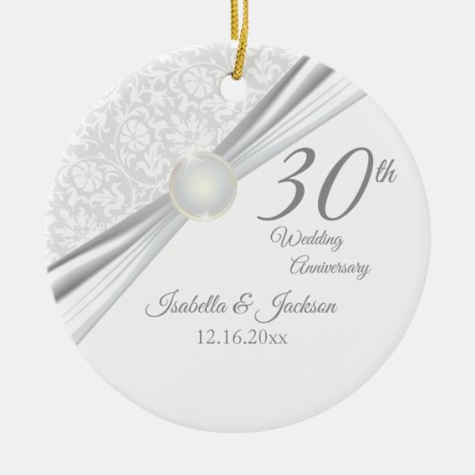 30e Pearl-Jubileum Keramisch Ornament (Voorkant)