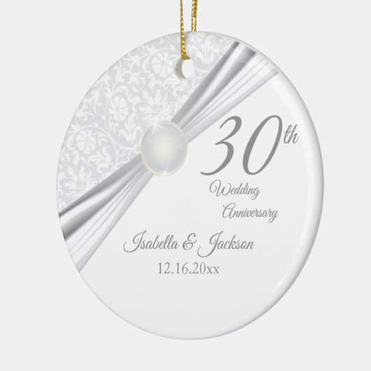 30e Pearl-Jubileum Keramisch Ornament (Links)