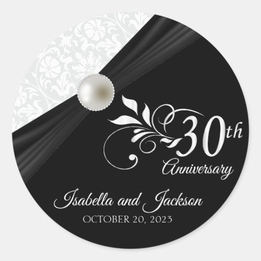 30e Pearl-Jubileum Ronde Sticker (Voorkant)