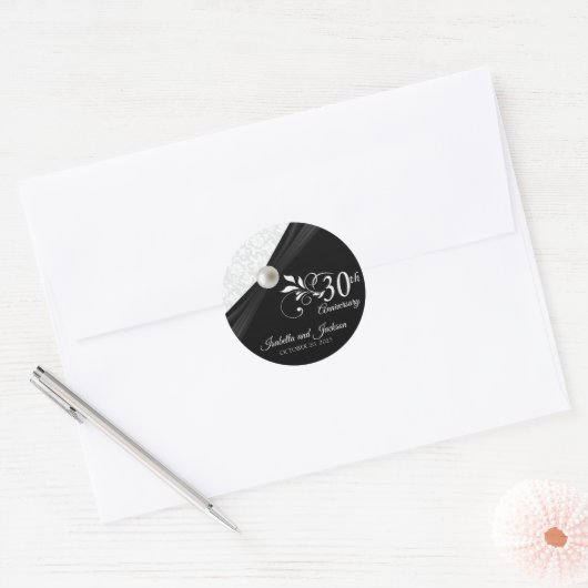 30e Pearl-Jubileum Ronde Sticker (Envelop)