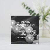 30e Pearl Wedding Jubileum Celebarationll (B&W) Kaart (Staand voorkant)