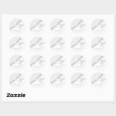 30e Pearl Wedding Jubileum Design Ronde Sticker (Vel)