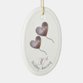 30e Pearl Wedding Jubileum man en vrouw cadeau Keramisch Ornament (Rechts)