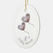 30e Pearl Wedding Jubileum man en vrouw cadeau Keramisch Ornament (Links)