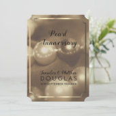 30e Pearl Wedding Jubileum Nostalgia Invites © Kaart (Staand voorkant)