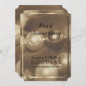 30e Pearl Wedding Jubileum Nostalgia Invites © Kaart (Voorkant / Achterkant)