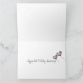 30e Pearl Wedding Jubileum paarse ballon Kaart (Binnen)