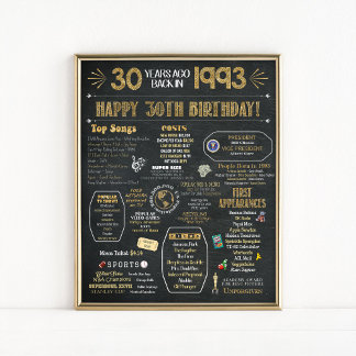 30e Poster van de 'Birthday Flashback'