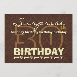 30e SOPRISE Birthday Chocolate and Gold G204 Kaart