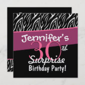 30e surrogaatbruine witte Zebra Kaart (Voorkant / Achterkant)