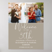 30e trouwdag 2 foto welkomstbord poster (Voorkant)