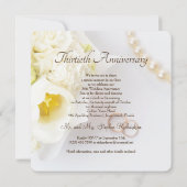 30e trouwdag jubileum gouden hartvormig hangerlijs kaart (Achterkant)