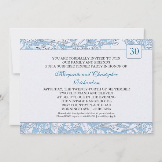 30e trouwdag lichtblauwe uitnodigingen (Achterkant)