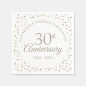 30e trouwdag liefdesharten confetti servet (Voorkant)