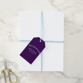 30e trouwdag naam datum paars eenvoudig cadeaulabel (Met Touw)