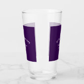 30e trouwdag naam datum paars eenvoudig glas (Links)