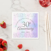 30e trouwdag Parel Hartjes Confetti Servet (Insitu)